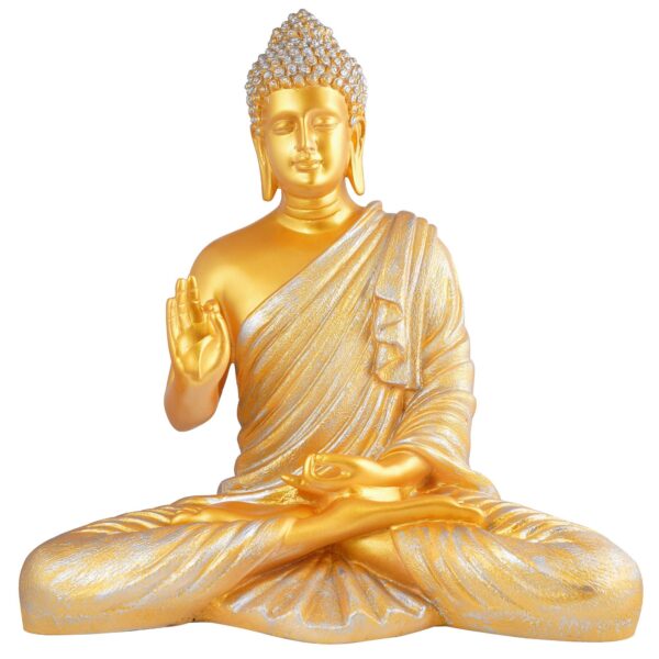 Buddha Idol Statue Showpiece Gift Gifting Item Polystone Home Decor Decoration - Image 2