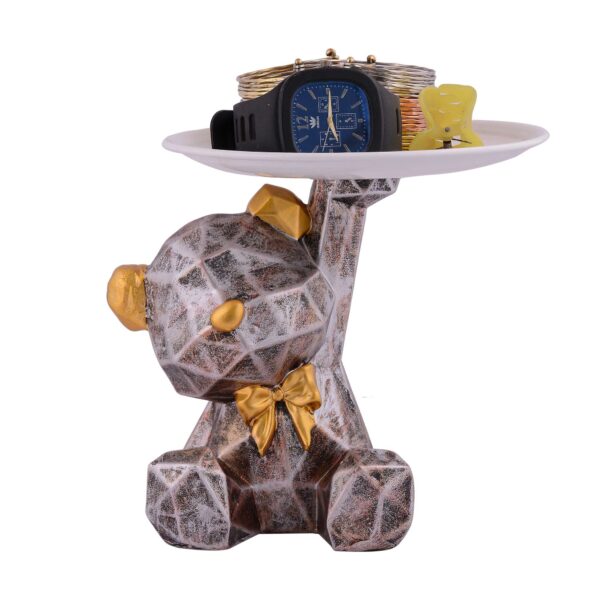 Cool Taddy Bear Showpiece for Home Decorative Showpiece | Taddy Bear with Paltter Statue for Home Decor Showpiece | Home Kitchen Decor | Office Decorative Item -11 - Image 2