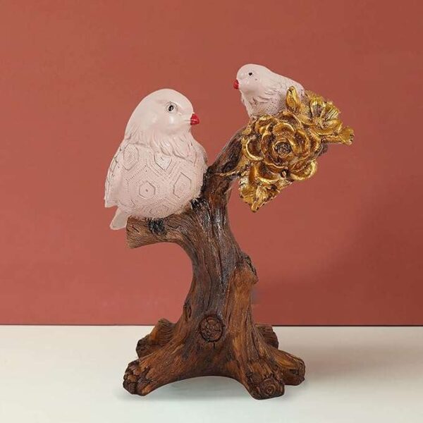 Resin Handcrafted Birds Couple On Tree Showpiece Bird Statue For Home Dcor Living Room Bedroom Table Top Antique Garden Decoration Items