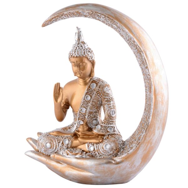 Buddha Idol Statue Showpiece Gift Gifting Item Polystone Home Decor Decoration - Image 3