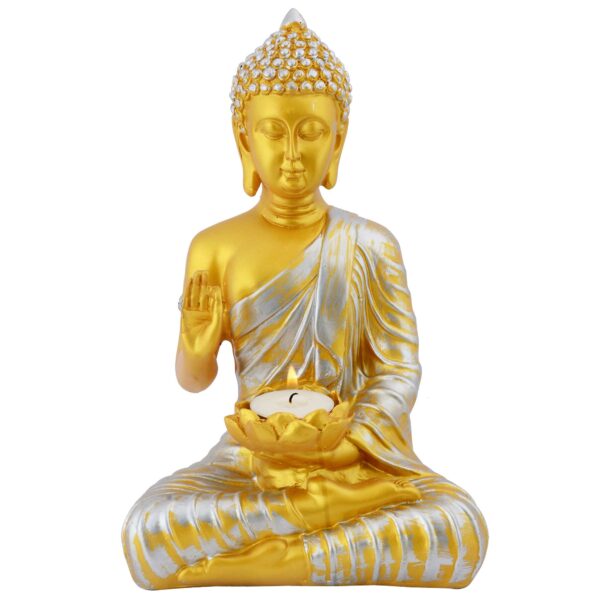 Buddha Idol Statue Showpiece Gift Gifting Item Polystone Home Decor Decoration - Image 3